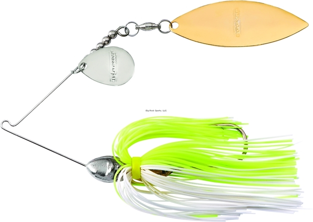 Picture of Booyah Vibra-Wire Double Tandem Spinnerbait, 3/8 Oz, Chartreuse-Pearl-White