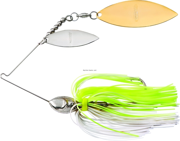 Picture of Booyah Vibra-Wire Double Willow Blade Spinnerbait, 1/2 Oz, Chartreuse-Pearl-White