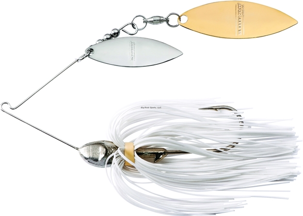 Picture of Booyah Vibra-Wire Double Willow Blade Spinnerbait, 3/8 Oz, Pearl White