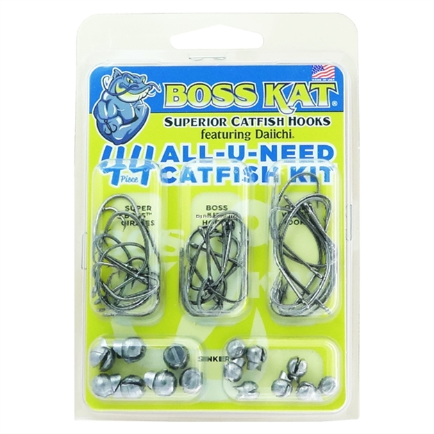 Picture of Boss Kat All-U-Need 44 PC Hook And Sinker Catfish Kit Made IN Usa