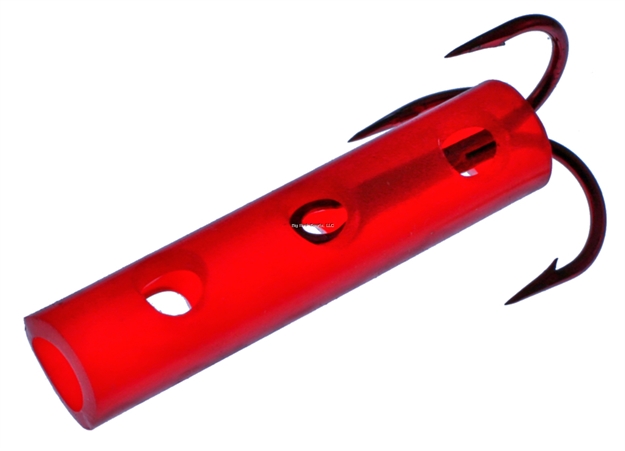 Picture of Boss Kat Boss Lat Dip Bait Tube, 4X Treble Size 2, Boss Red, 2 Trebles And 2 Sure Stick Dip Tubes