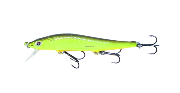 Picture of Boyd Duckett BD Jerkbait 115 MM Chartreuse Green Rootbeer