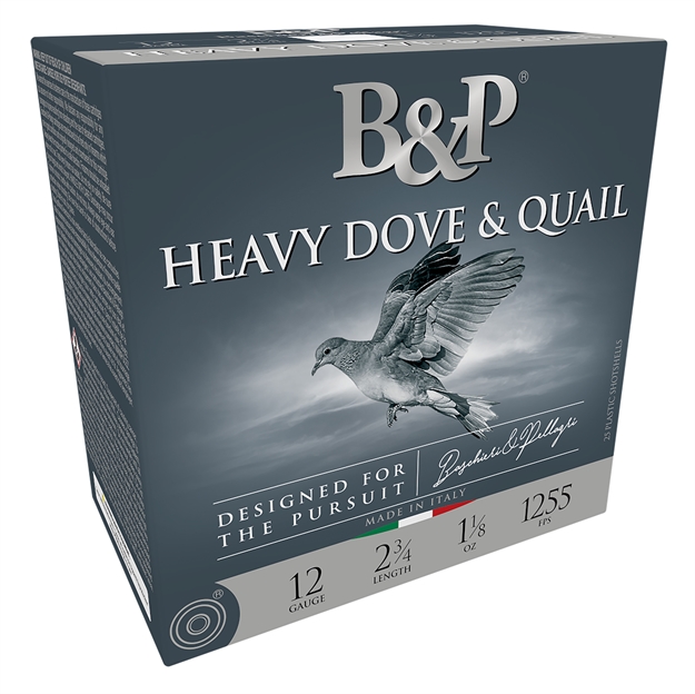 Picture of B&P 12B18d8 Heavy Dove & Quail  12Gauge 2.75" 1 1/8Oz 8Shot 25 Per Box/10 Case CA7C08HDA003
