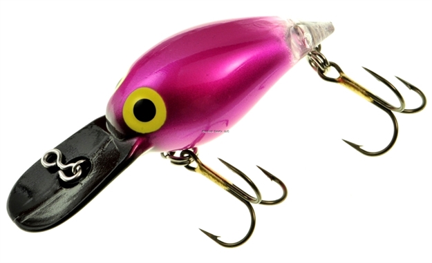 Picture of Brad's Lighted Wiggler Crankbait, 3", 3/8 Oz, Metallic Pink With Black Bill, Floating/Sinking