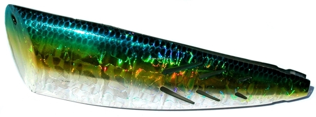 Picture of Brad's Super Bait Cut Plug Lure, 4", W/40 LB Leader And #2 Treble, Blue Hawaiian
