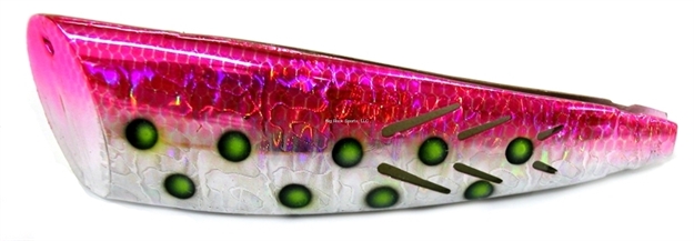 Picture of Brad's Super Bait Cut Plug Lure, 4", W/40 LB Leader And #2 Treble, Pink Magic