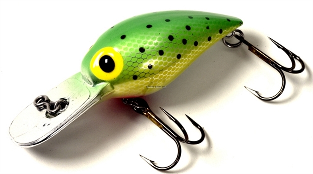 Picture of Brad's Wiggler Crankbait, 3", 3/8 Oz, Green Speck, Floating/Sinking