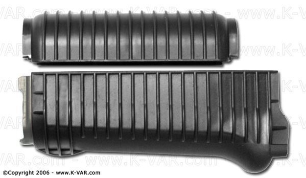 Picture of Brand New US Made Black Color Ribbed Krinkov Handguard Set For Stamped Receivers