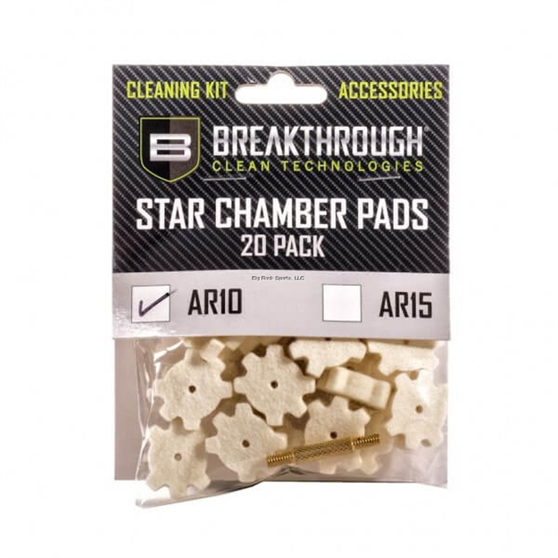 Picture of Breakthrough Ar-10 Star Chamber Pad - 20 Pack With 8-32 Thread (Male / Male) Adapter