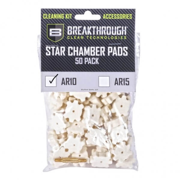 Picture of Breakthrough Ar-10 Star Chamber Pad - 50 Pack With 8-32 Thread (Male / Male) Adapter
