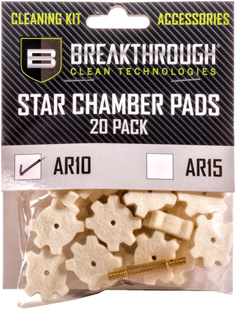 Picture of Breakthrough Ar-10 Star Chamber Pad 20 PK W/ 8-32 Adtr BT-AR10SCP-20PK 855525007740
