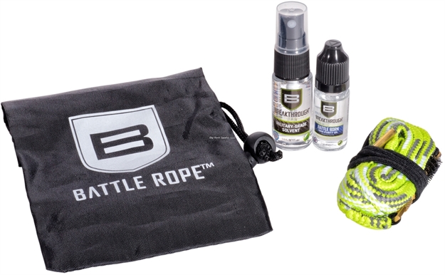 Picture of Breakthrough Battle Rope Pistol Cleaning Kit With Mini Bottles And Bag - .44 Cal / .45 Cal