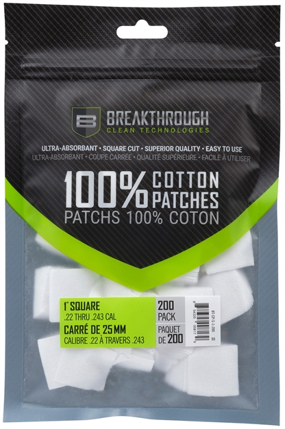 Picture of  Breakthrough Clean Btcps1200 Square Patches .22-243 Cal 200 Pieces 854325008179