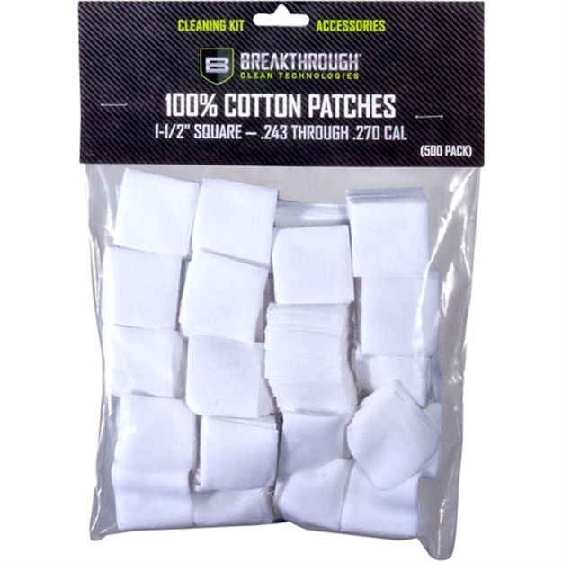 Picture of Breakthrough Cleaning Patches 1 1/2" Square .243-270 500 Pc<