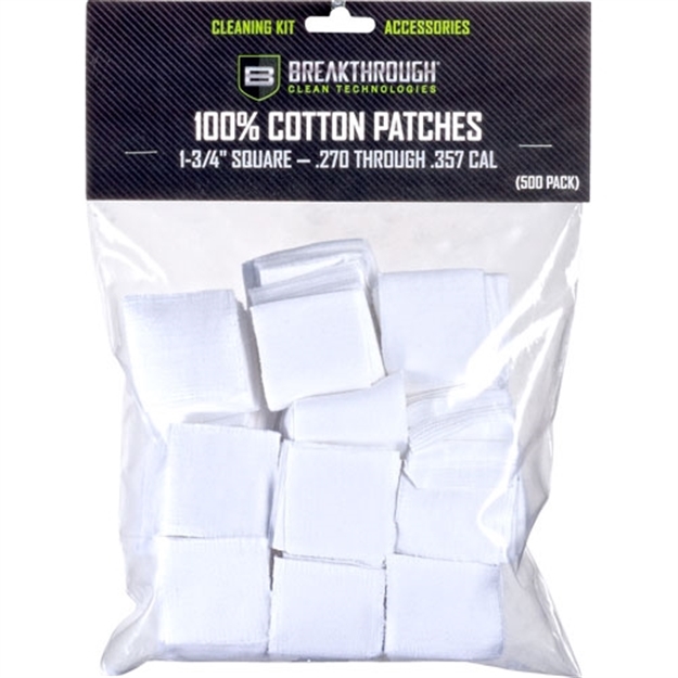 Picture of Breakthrough Cleaning Patches 1 3/4" Square .270-357 500 Pc<