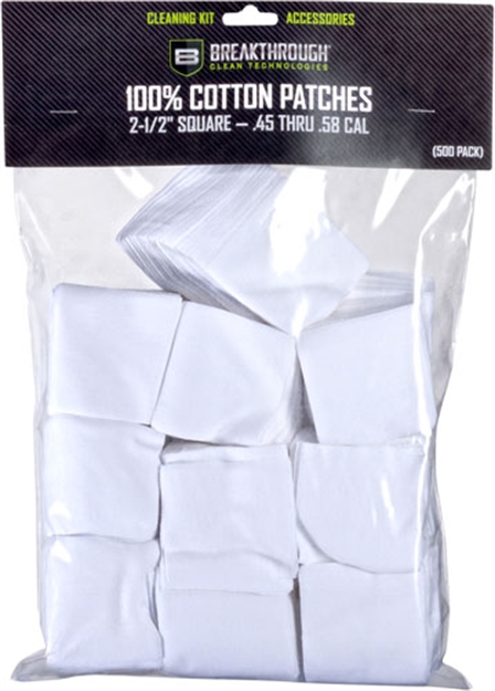 Picture of Breakthrough Cleaning Patches 2 1/2" Square .45-.58 50 Pack BTCPS21250