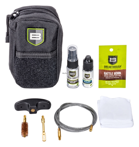 Picture of Breakthrough Compact Nylon Pouch With Molle - Cable Pull Through Cleaning Kit (.17 & .22 Cal) - Black Bt-Cop-44/45R-Blk