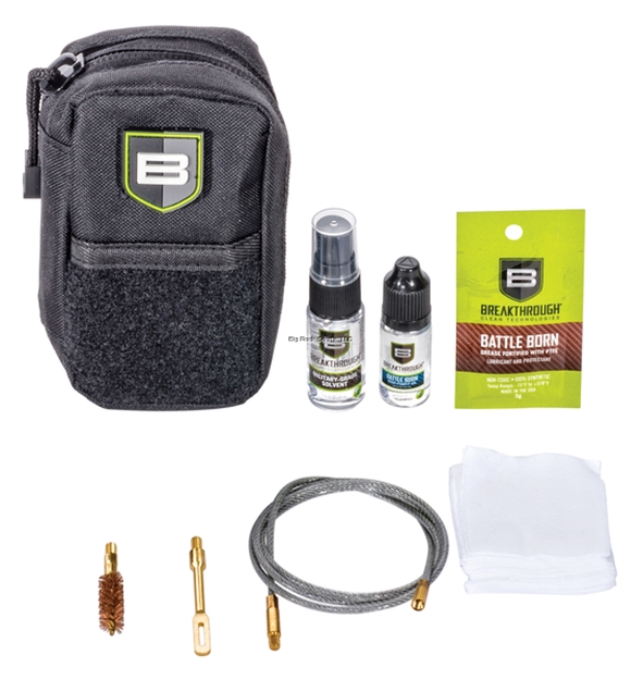 Picture of Breakthrough Compact Nylon Pouch With Molle - Cable Pull Through Cleaning Kit (.357/.38 Cal / 9Mm) - Black