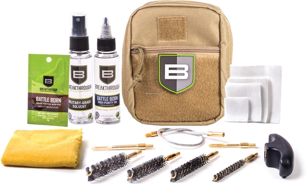 Picture of Breakthrough Nylon Pouch With Molle - Cable Pull Through Cleaning Kit (.22 Cal Thru .45 Cal) - Desert