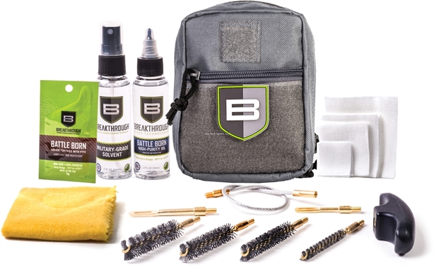 Picture of Breakthrough Nylon Pouch With Molle - Cable Pull Through Cleaning Kit (.22 Cal Thru .45 Cal) - Gray