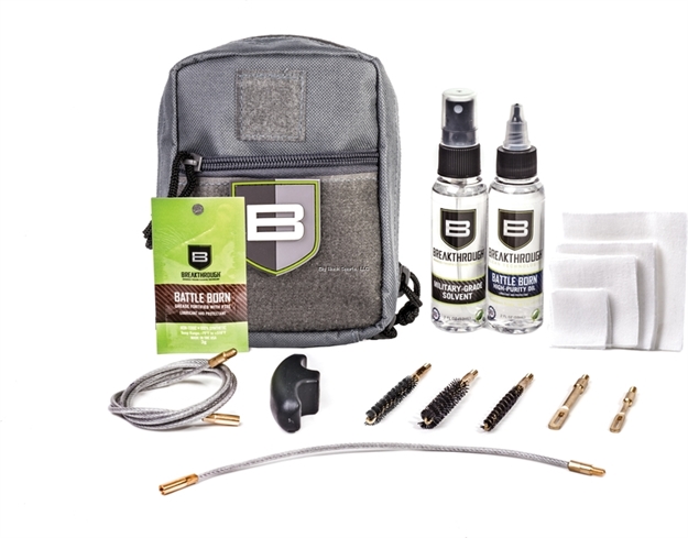 Picture of Breakthrough Nylon Pouch With Molle - Cable Pull Through Cleaning Kit (.223 Cal / .30 Cal / 9Mm) - Gray