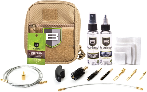 Picture of Breakthrough Nylon Pouch With Molle - Cable Pull Through Cleaning Kit (.223 Cal / 9Mm / 12 Gauge) - Desert