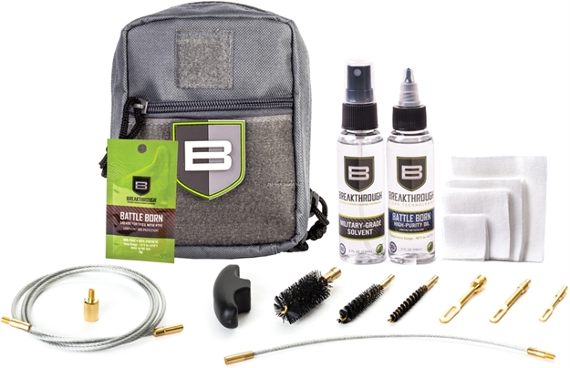 Picture of Breakthrough Nylon Pouch With Molle - Cable Pull Through Cleaning Kit (.223 Cal / 9Mm / 12 Gauge) - Gray