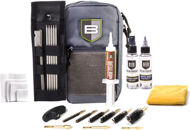 Picture of Breakthrough Nylon Pouch With Molle - Stainless Steel Rod Cleaning Kit (.22 Cal Thru 12 Gauge) - Gray