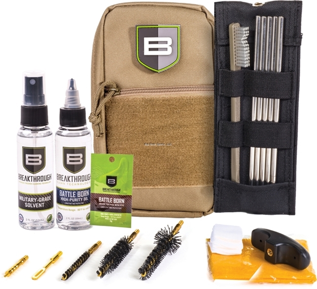 Picture of Breakthrough Nylon Pouch With Molle - Stainless Steel Rod Cleaning Kit (.223 Cal / 5.56Mm) - Desert