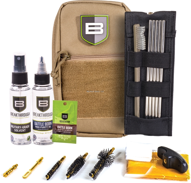Picture of Breakthrough Nylon Pouch With Molle - Stainless Steel Rod Cleaning Kit (.30 Cal / 7.62Mm) - Desert