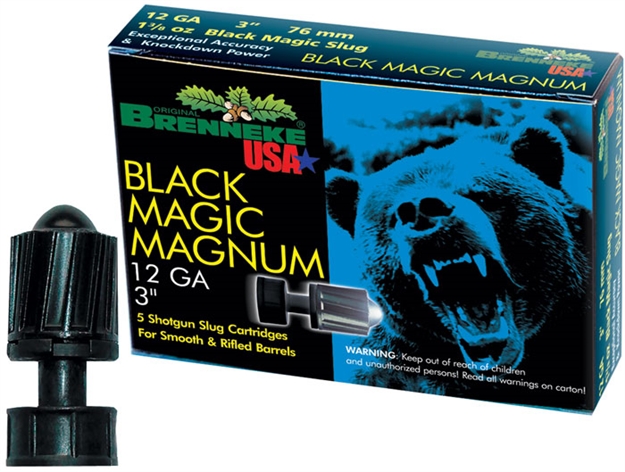 Picture of Brenneke Black Magic Magnum Rifled Slugs 12 Ga, 3 In, 1-3/8Oz, 1502 Fps, 5 Rnd Per Box SL-123BMM
