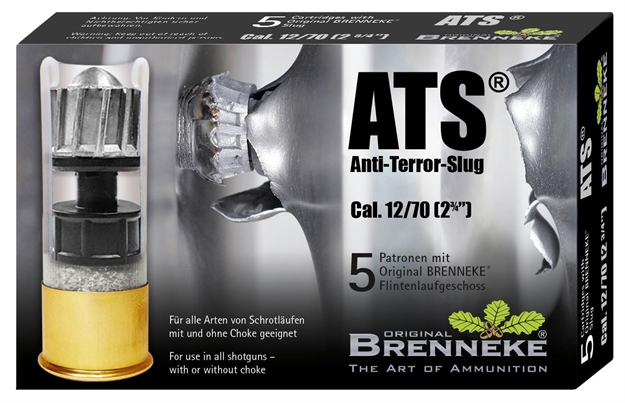 Picture of  Brenneke Sl122ats Ats Home Defense 12Gauge 2.75" 1Oz Slug Shot 5 Per Box/50 Case