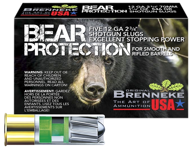 Picture of  Brenneke Sl122bp Bear Protection  12Gauge 2.75" 1 1/4Oz Slug Shot 5 Per Box/50 Case 4030128120362
