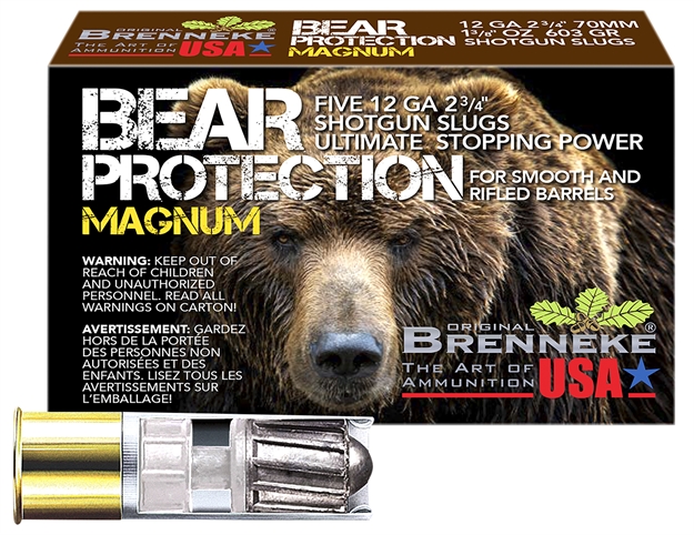 Picture of  Brenneke Sl122bpm Bear Protection  12Gauge 2.75" 1 3/8Oz Slug Shot 5 Per Box/50 Case