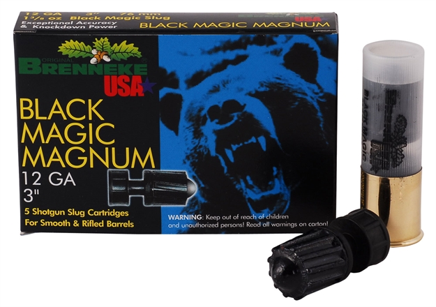 Picture of  Brenneke Sl123bmm Black Magic Magnum  12Gauge 3" 1 3/8Oz Slug Shot 5 Per Box/50 Case
