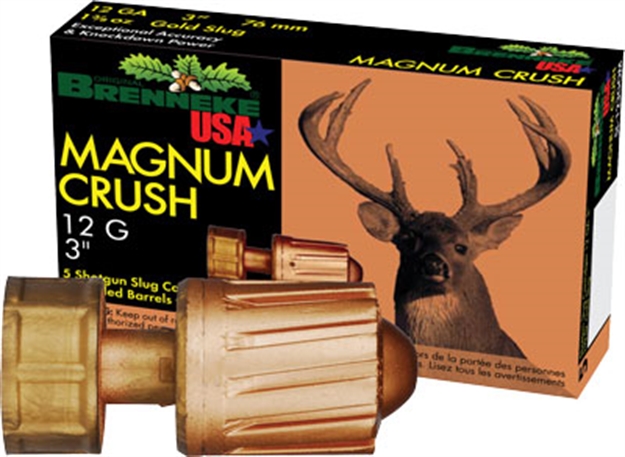 Picture of  Brenneke Sl123cmr Magnum Crush  12Gauge 3" 1 1/2Oz Slug Shot 5 Per Box/50 Case