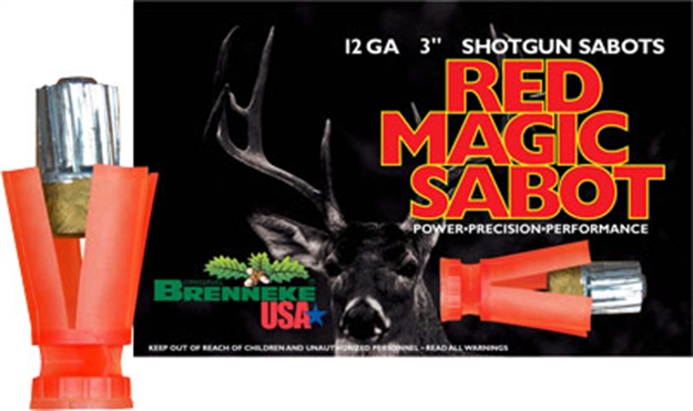 Picture of Brenneke Sl123rms Red Magic  12Gauge 3" 1Oz Sabot Slug Shot 5 Per Box/50 Case SL-123RMS