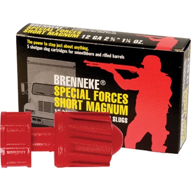 Picture of Brenneke Special Forces Short Magnum Rifled Slugs 12 Ga, 2-3/4 In, 1-1/4Oz, 1476 Fps, 5 Rnd Per Box SL-122SFM 030128120683