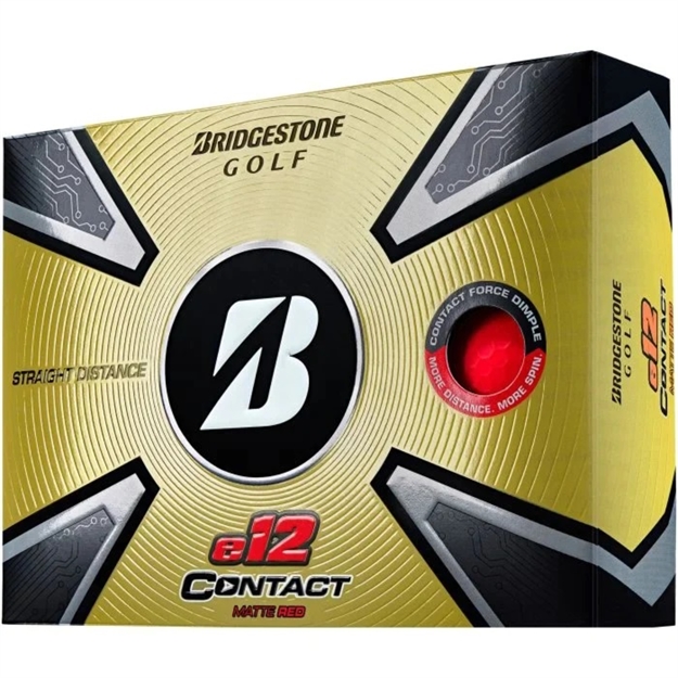 Picture of Bridgestone 2023 E12 Contact Red Golf Ball-Dozen 3CRX6D 760778091746