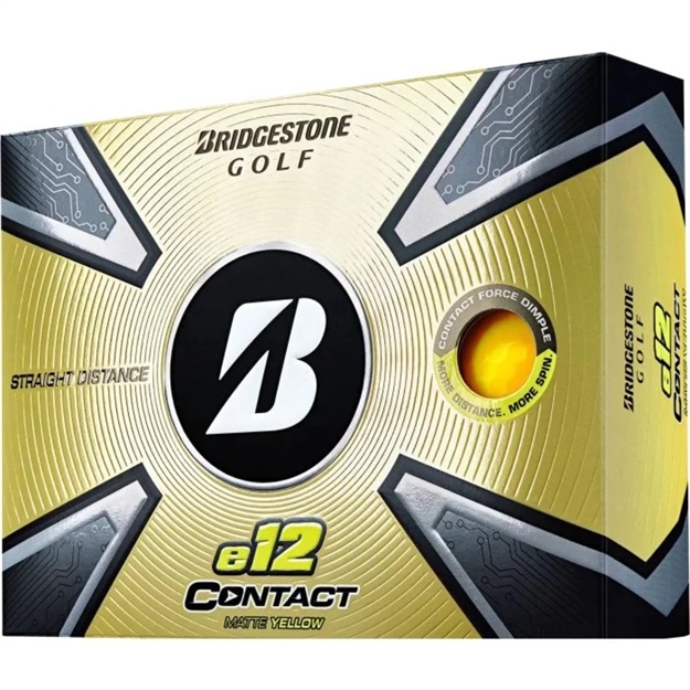 Picture of Bridgestone 2023 E12 Contact Yellow Golf Ball-Dozen 3CYX6D 760778091784