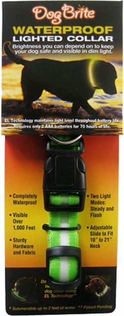 Picture of Brite Companies Companies Dog Brite Grn Waterproof Lighted Dog Collar