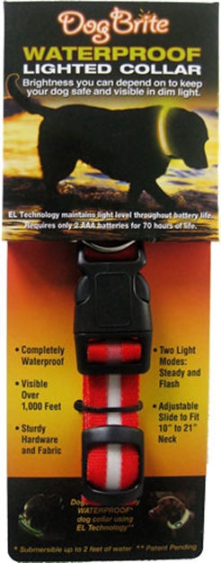 Picture of Brite Companies Companies Dog Brite Red Waterproof Lighted Dog Collar
