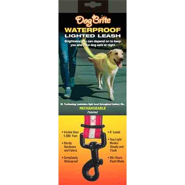 Picture of Brite Companies Companies Dog Brite Red Waterproof Lighted Dog Leash