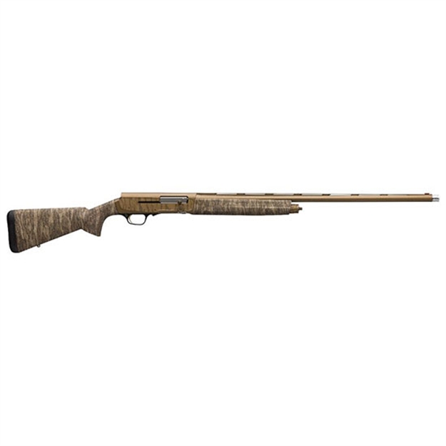 Picture of  Browning 0118475005 A5 Wicked Wing Sweet Sixteen 16 Gauge 2.75" 4+1 26", Burnt Bronze Cerakote Barrel/Engraved Rec, Mossy Oak Bottomland Stock, Fiber Optic Sight, Oversized Controls, 3 Chokes Included
