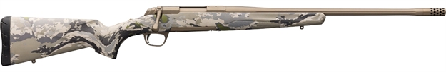Picture of  Browning 035559227 X-Bolt Speed SR 7Mm Rem Mag 3+1 22" Match Grade Fluted Barrel With Radial Muzzle Brake, Smoked Bronze Cerakote, Ovix Camo Synthetic Stock, Suppressor & Optics Ready 023614853619