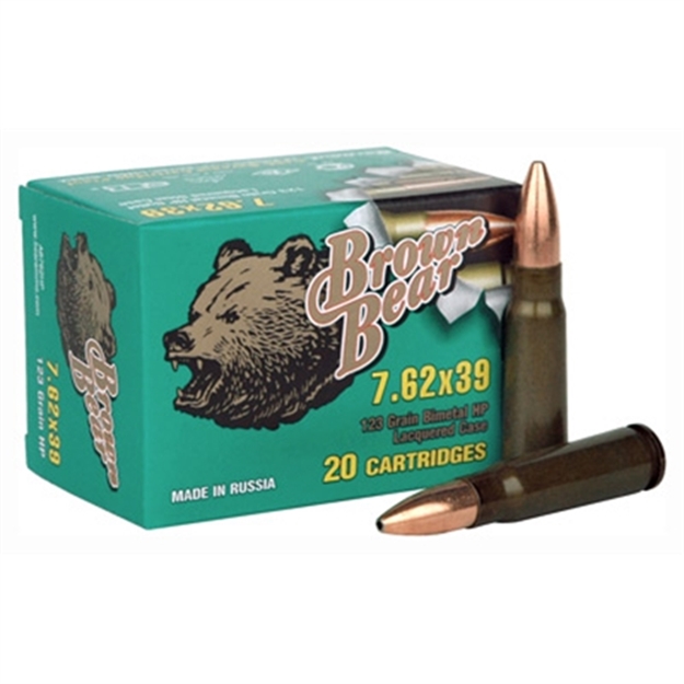 Picture of Brown Bear Bear 7.62 X 39 123Gr. HP 500Rd Case