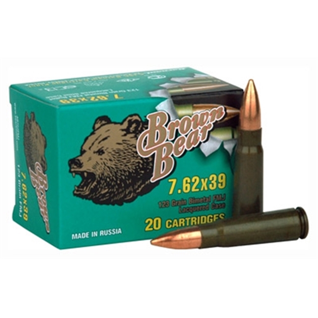 Picture of Brown Bear Bear 7.62X39 123Gr. Fmj 500Rd Case