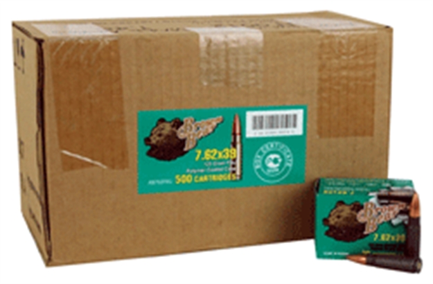 Picture of Brown Bear Bear 7.62X39 123Gr. Fmj Polymer 500Rd Case