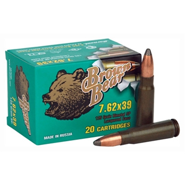 Picture of Brown Bear Bear 7.62X39 125Gr. SP 500Rd Case