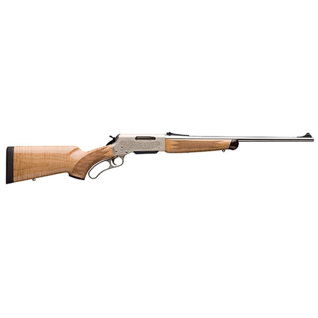Picture of Browning 034035111 Blr Medallion White Gold 243 Win 4+1 20" Gloss Nickel Gloss Aaa Maple Right Hand